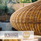 Rimini Sesame Rattan 48cm Pendant Light