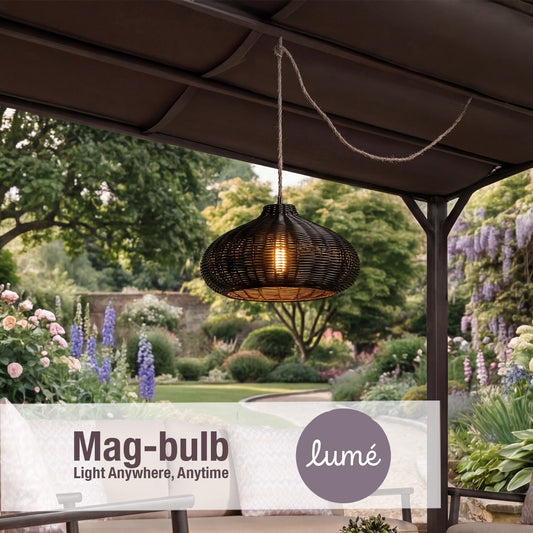 Rimini Noir Rattan Pendant Light