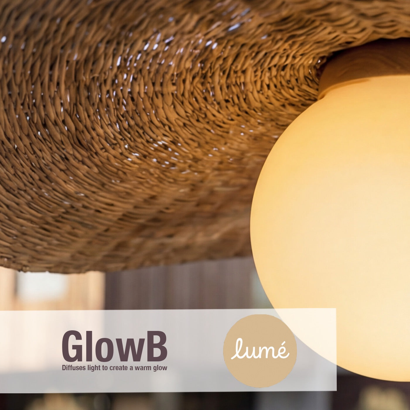 Liguria Sesame Rattan Pendant Light