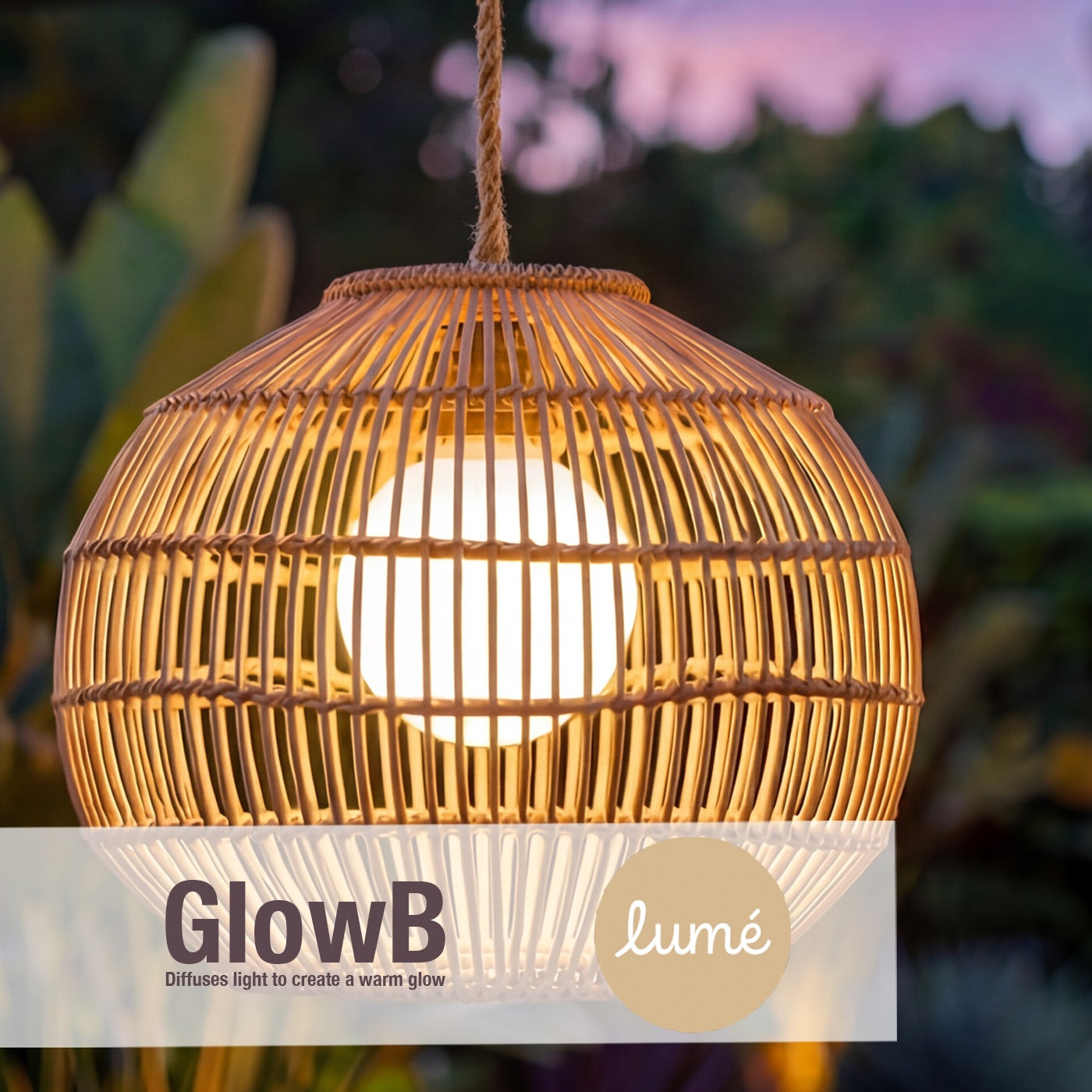 Novara Sesame Rattan Pendant Light