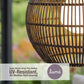 Novara Noir Rattan Pendant Light