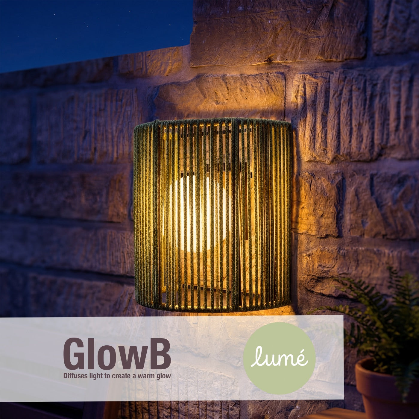Tamburo Sage Rope Wall Light