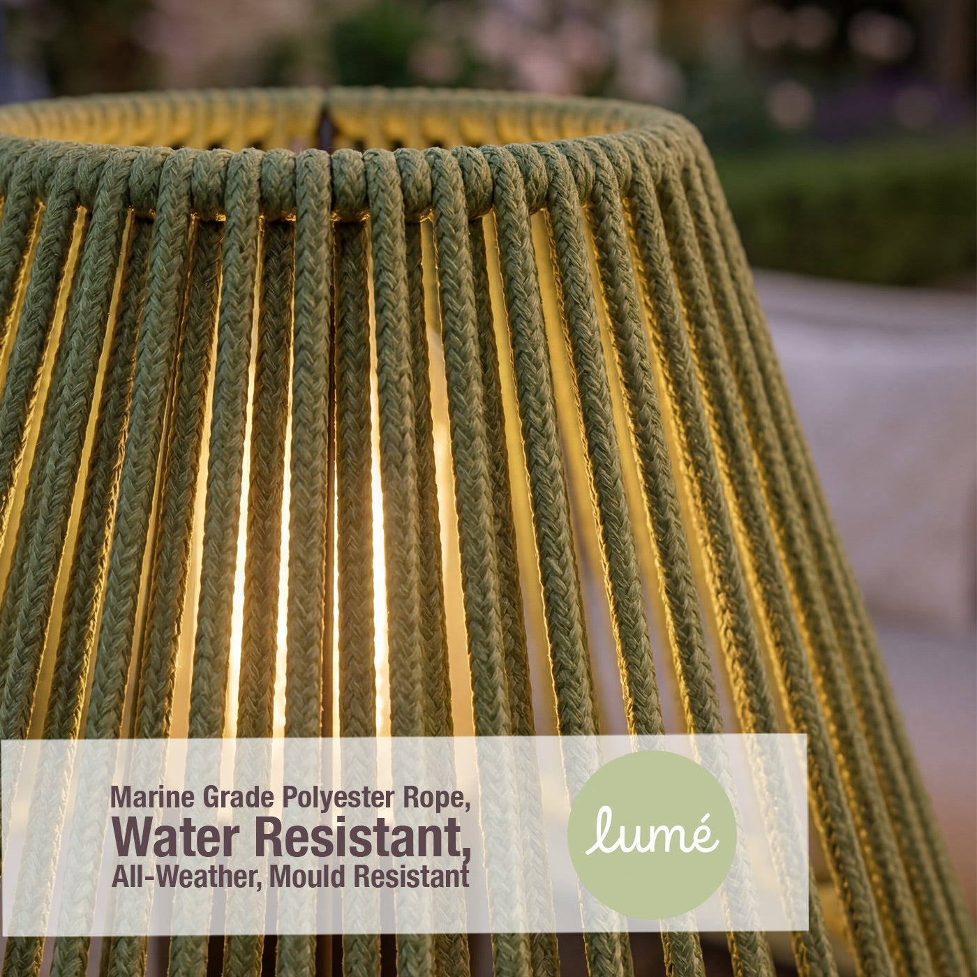 Elba Sage Rope Table Lamp