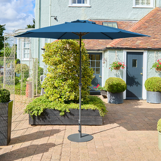 Horizon 2.5m Crank and Tilt Parasol - Cobalt Blue