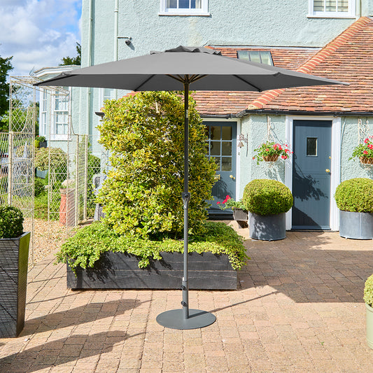 Horizon 2.5m Crank and Tilt Parasol - Mink Grey