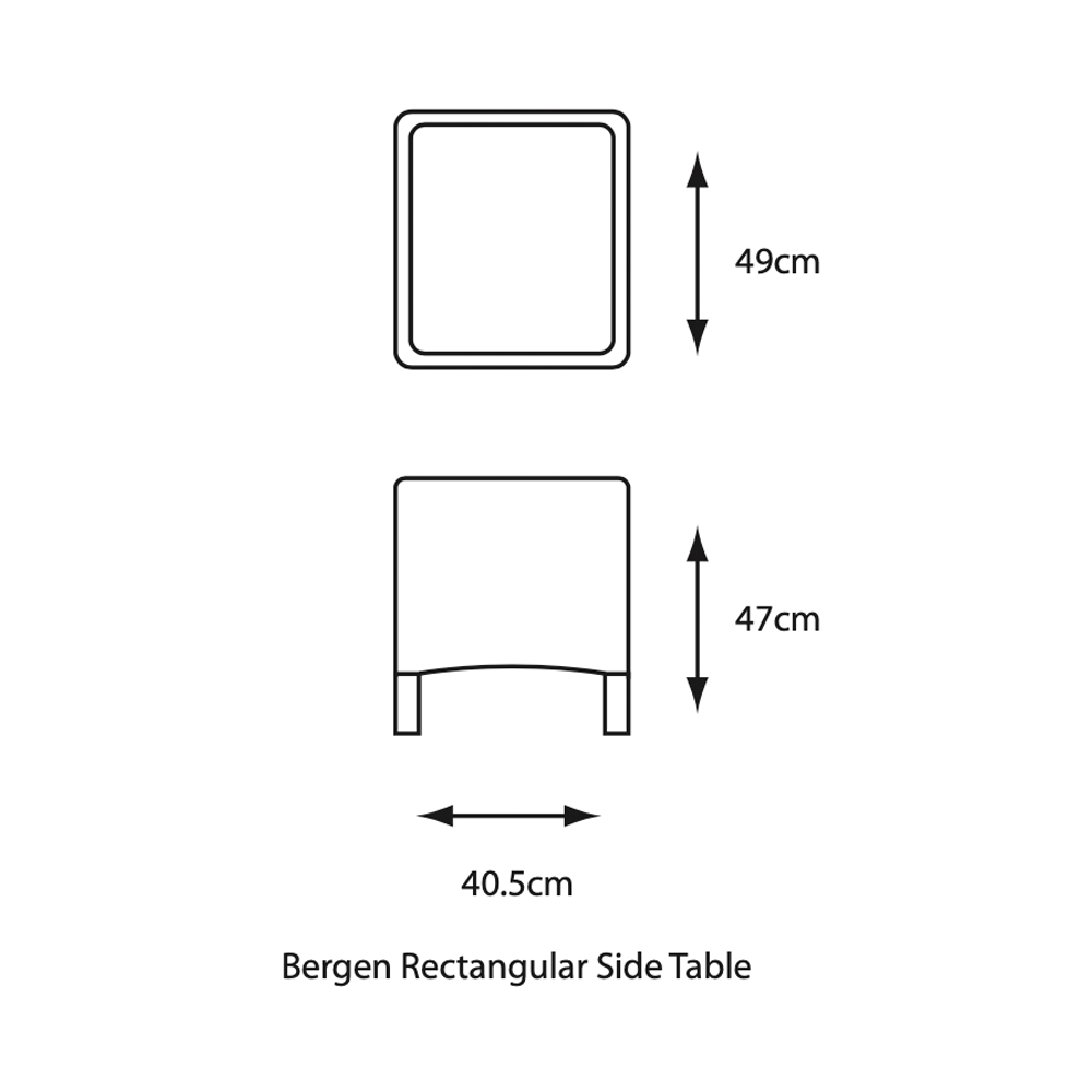 Bergen Rectangular Side Table
