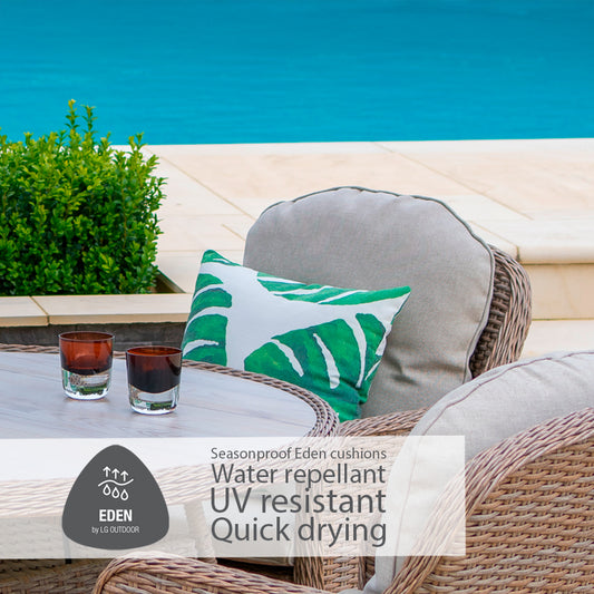 Bergen 4 Seat Dining Set with Deluxe 2.5m Parasol