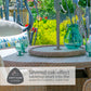 Bergen 6 Seat Dining Set with Weave Lazy Susan and Deluxe 3.0m Parasol