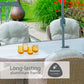 Bergen 8 Seat Oval Dining Set with Weave Lazy Susan and Deluxe 2.0 x 3.0m Parasol