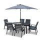 Barcelona 6 Seat Dining Set with 3.0m Parasol