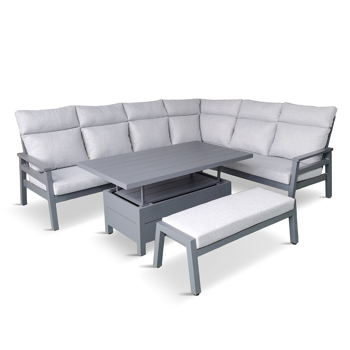 Barcelona Modular Dining Set with Adjustable Table