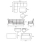 Barcelona Modular Dining Set with Lounge Chair and Adjustable Table