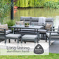 Barcelona Lounge Dining Set with Adjustable Table