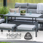 Barcelona Lounge Dining Set with Adjustable Table