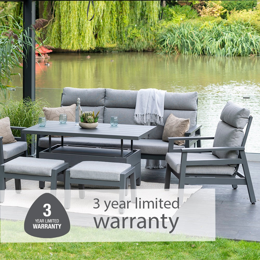 Barcelona Lounge Dining Set with Adjustable Table