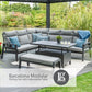 Barcelona Modular Dining Set with Adjustable Table