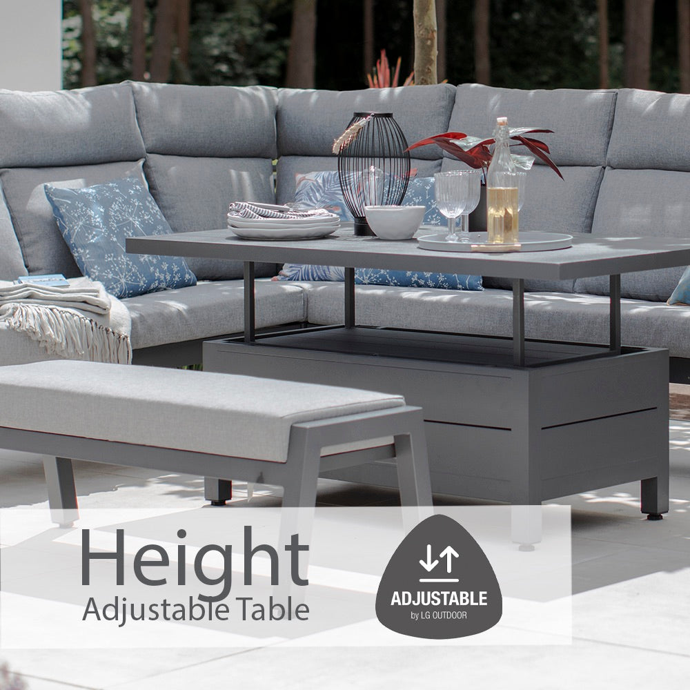 Barcelona Modular Dining Set with Adjustable Table