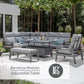 Barcelona Modular Dining Set with Lounge Chair and Adjustable Table
