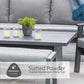 Barcelona Modular Dining Set with Lounge Chair and Adjustable Table