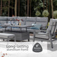 Barcelona Modular Dining Set with Lounge Chair and Adjustable Table