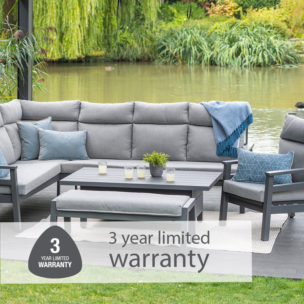 Barcelona Modular Dining Set with Lounge Chair and Adjustable Table