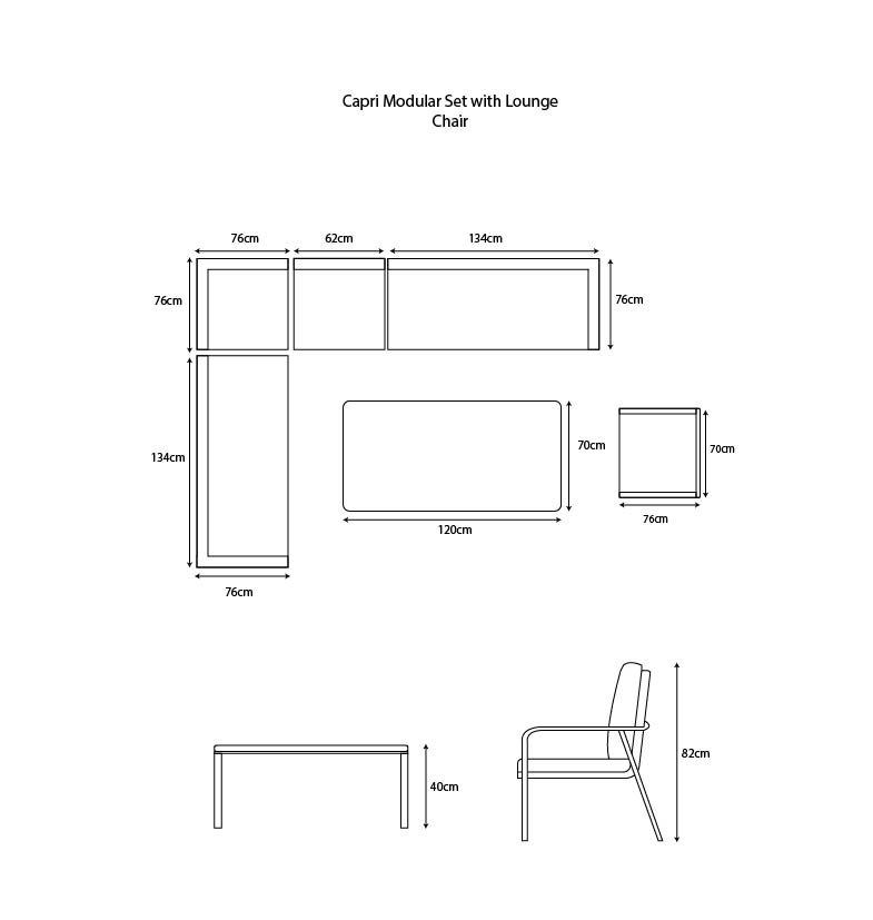 Capri Modular Set With Lounge Chair