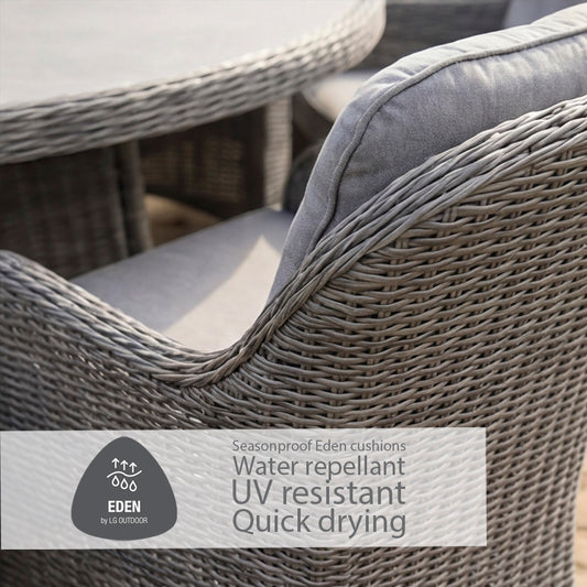 Corsica 8 Seat Dining Set With 2.0 X 3.0m Deluxe Parasol