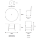 Florence 6 Seat Dining Set with Weave Lazy Susan and Deluxe 3.0m Parasol