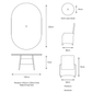 Florence 8 Seat Oval Dining Set with Weave Lazy Susan and Deluxe 2.0 x 3.0m Parasol