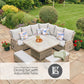 Florence Large Square Modular Dining Set with Adjustable Table