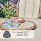 Florence 8 Seat Oval Dining Set with Weave Lazy Susan and Deluxe 2.0 x 3.0m Parasol