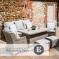 Florence Lounge Dining Set with Adjustable Table