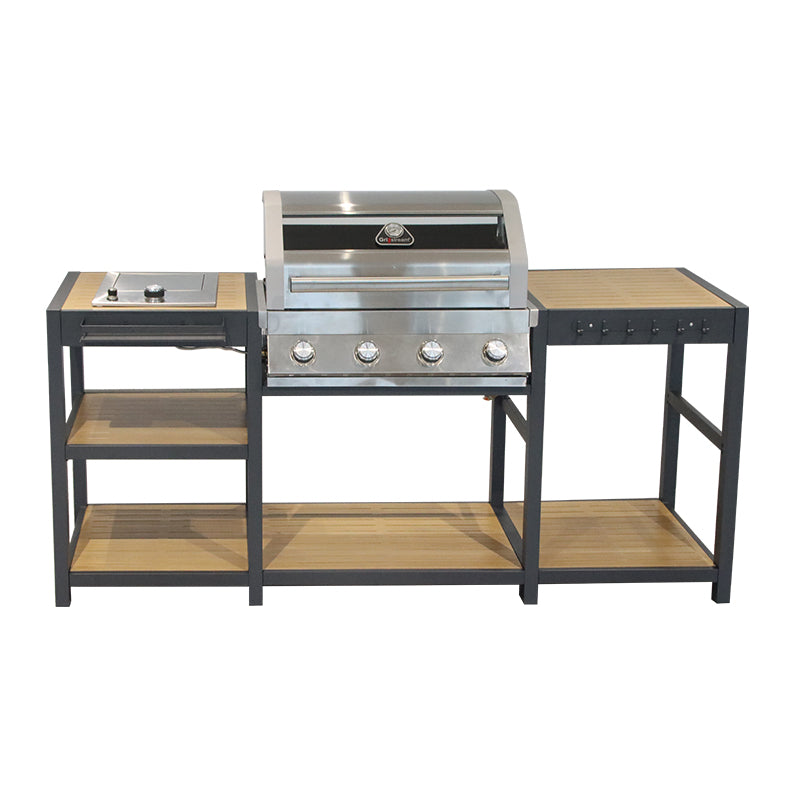 Grillstream Sanctuary Oak 4 Burner Outdoor Kitchen