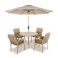 Havana 4 Seat Dining Set with 2.5m Parasol