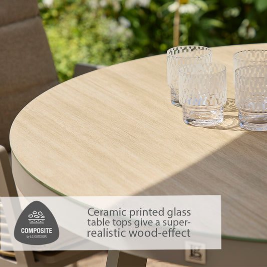 Havana 6 Seat Dining Set with Lazy Susan and 3.0m Parasol