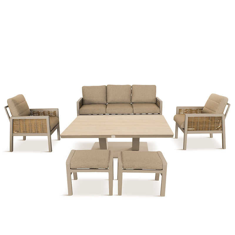 Havana Lounge Dining Set with Adjustable Table
