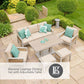 Havana Lounge Dining Set with Adjustable Table