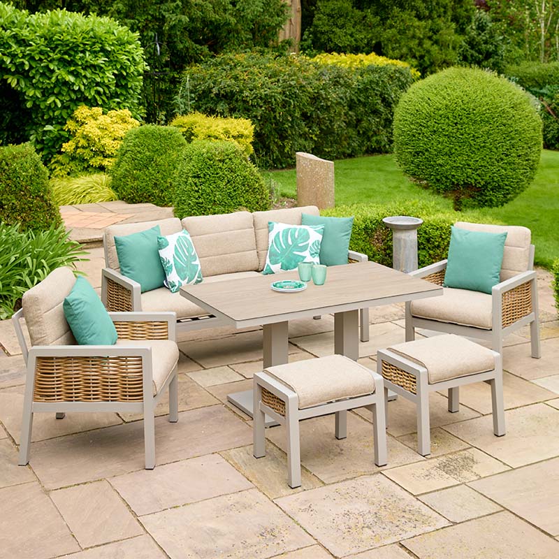 Havana Lounge Dining Set with Adjustable Table