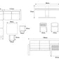 Havana Compact Modular Dining Set with Adjustable Table