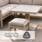 Havana Compact Modular Dining Set with Adjustable Table