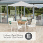 Lisbon 4 Seat Dining Set with 2.5m Parasol
