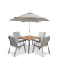 Lisbon 4 Seat Dining Set with 2.5m Parasol