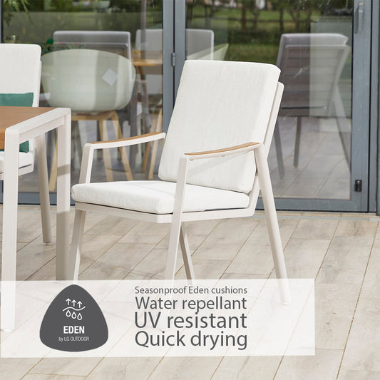 Lisbon 6 Seat Dining Set with 3.0m Parasol