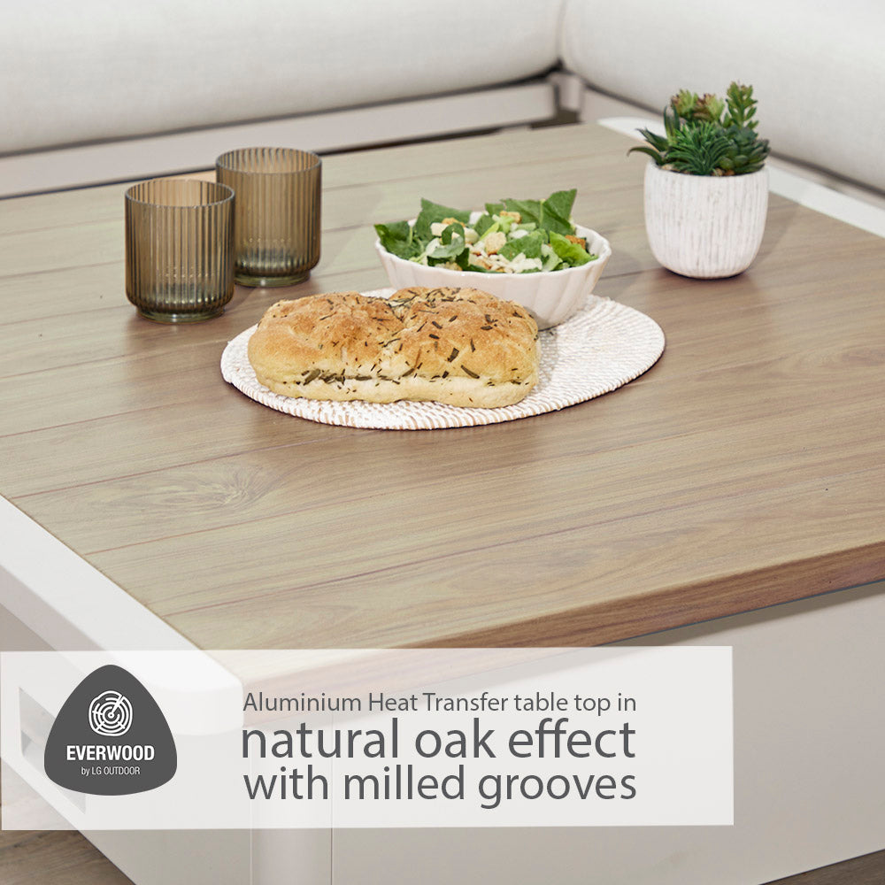 Lisbon Square Modular Dining Set with Adjustable Table