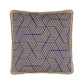 Blue Striped Cubes 50cm Embroidered Scatter Cushion