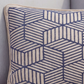 Blue Striped Cubes 40 x 60cm Embroidered Scatter Cushion