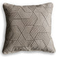 Grey Striped Cubes 50cm Embroidered Scatter Cushion