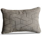 Grey Striped Cubes 40 x 60cm Embroidered Scatter Cushion