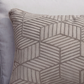 Grey Striped Cubes 40 x 60cm Embroidered Scatter Cushion
