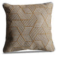 Gold Striped Cubes 50cm Embroidered Scatter Cushion